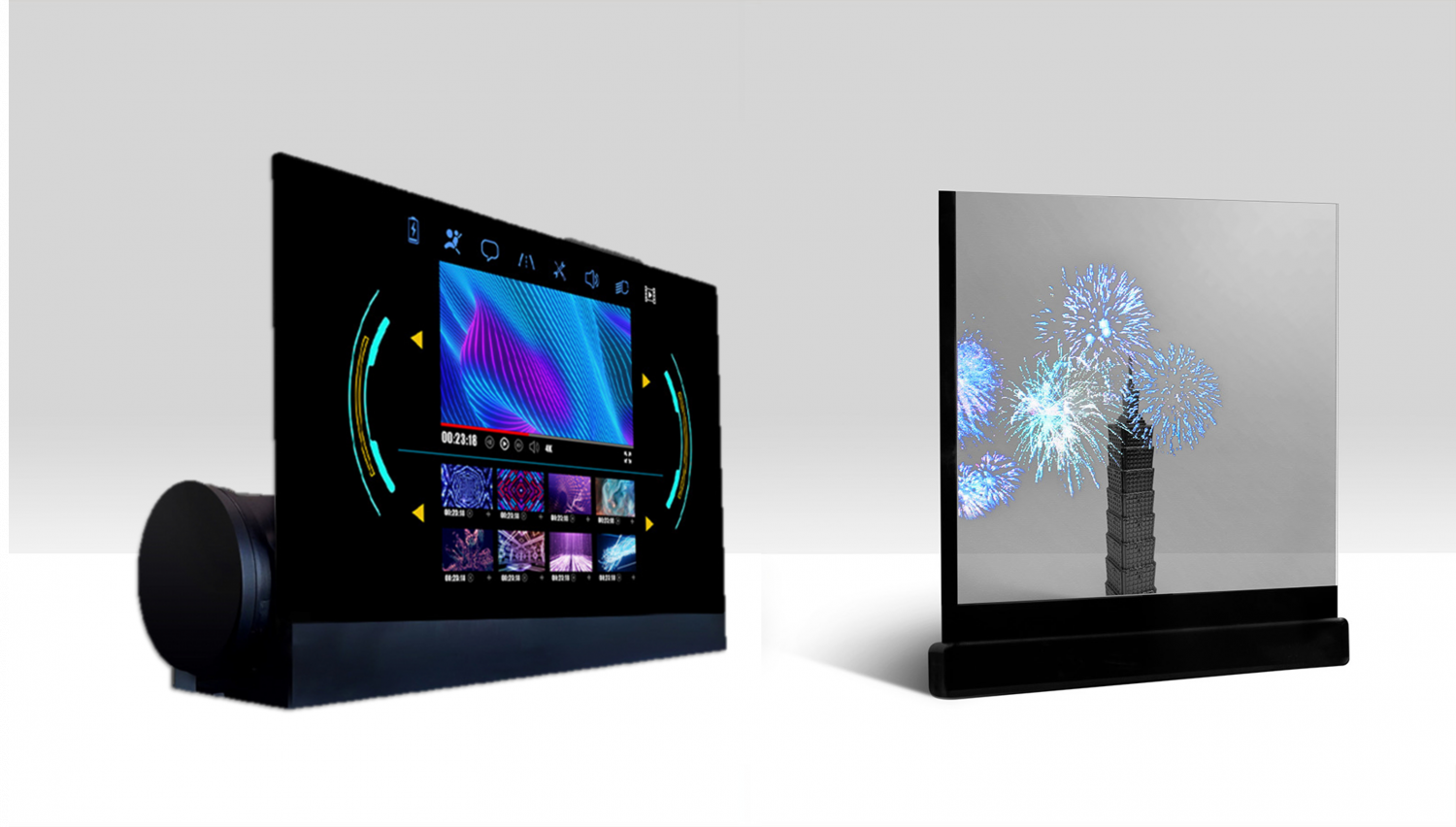 可捲式、折疊性、高透明